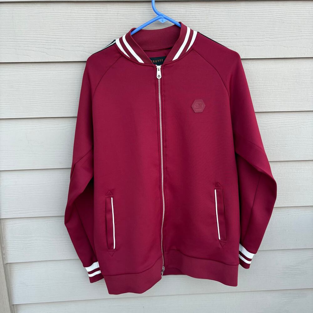 Cruyff Santino Scuba Track Jacket Rhubarb Red Size L
